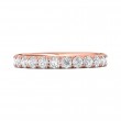 FlyerFit® 18K Pink Gold Micropave Cutdown Wedding Band