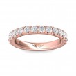 FlyerFit® 18K Pink Gold Micropave Cutdown Wedding Band