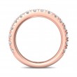 FlyerFit® 18K Pink Gold Micropave Cutdown Wedding Band