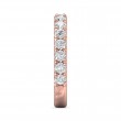 FlyerFit® 18K Pink Gold Micropave Cutdown Wedding Band
