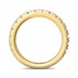 FlyerFit® 18K Yellow Gold Micropave Cutdown Wedding Band