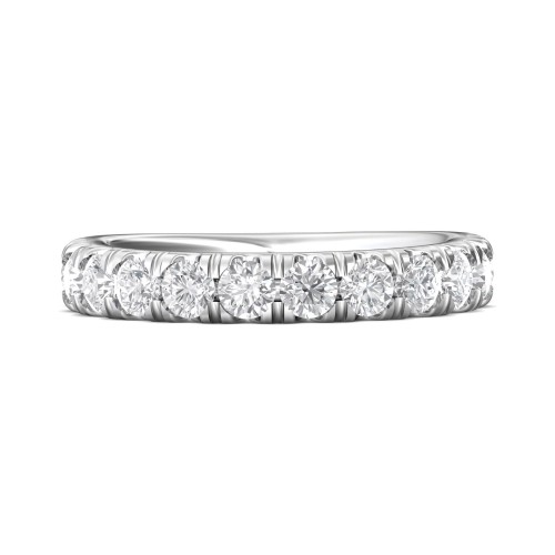 FlyerFit&reg; Platinum Micropave Cutdown Wedding Band