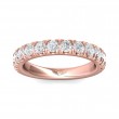FlyerFit® 18K Pink Gold Micropave Cutdown Wedding Band