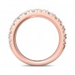 FlyerFit® 18K Pink Gold Micropave Cutdown Wedding Band