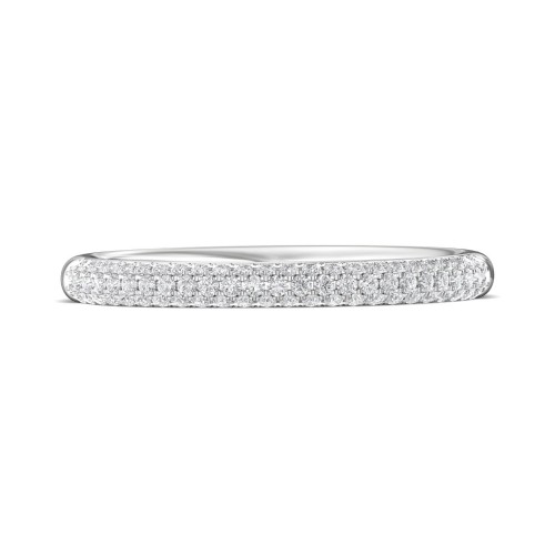 FlyerFit&reg; Platinum Micropave Wedding Band