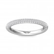 FlyerFit® 18K White Gold Micropave Wedding Band