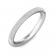 FlyerFit® 18K White Gold Micropave Wedding Band