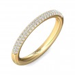 FlyerFit® 18K Yellow Gold Micropave Wedding Band