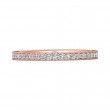 FlyerFit® 18K Pink Gold Micropave Bead Set Wedding Band