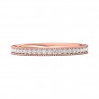 FlyerFit® 14K Pink Gold Micropave Bead Set Wedding Band