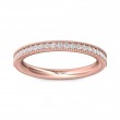 FlyerFit® 14K Pink Gold Micropave Bead Set Wedding Band