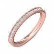 FlyerFit® 14K Pink Gold Micropave Bead Set Wedding Band