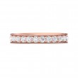 FlyerFit® 14K Pink Gold Micropave Bead Set Wedding Band