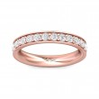 FlyerFit® 14K Pink Gold Micropave Bead Set Wedding Band