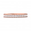 FlyerFit® 18K Pink Gold Micropave Bead Set Wedding Band