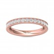 FlyerFit® 18K Pink Gold Micropave Bead Set Wedding Band