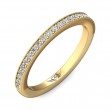 FlyerFit® 18K Yellow Gold Micropave Bead Set Wedding Band