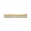 FlyerFit® 18K Yellow Gold Micropave Bead Set Wedding Band