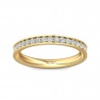 FlyerFit® 18K Yellow Gold Micropave Bead Set Wedding Band