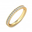 FlyerFit® 18K Yellow Gold Micropave Bead Set Wedding Band