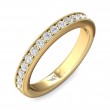 FlyerFit® 14K Yellow Gold Micropave Bead Set Wedding Band