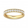 FlyerFit® 14K Yellow Gold Micropave Bead Set Wedding Band