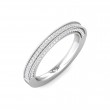 FlyerFit® Platinum Micropave Bead Set Wedding Band