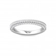 FlyerFit® 18K White Gold Micropave Bead Set Wedding Band