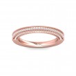 FlyerFit® 18K Pink Gold Micropave Bead Set Wedding Band