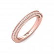 FlyerFit® 18K Pink Gold Micropave Bead Set Wedding Band