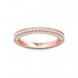 FlyerFit® 18K Pink Gold Micropave Bead Set Wedding Band