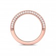 FlyerFit® 18K Pink Gold Micropave Bead Set Wedding Band