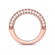 FlyerFit® 18K Pink Gold Micropave Bead Set Wedding Band
