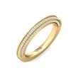 FlyerFit® 14K Yellow Gold Micropave Bead Set Wedding Band