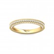 FlyerFit® 18K Yellow Gold Micropave Bead Set Wedding Band