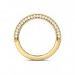 FlyerFit® 18K Yellow Gold Micropave Bead Set Wedding Band