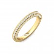 FlyerFit® 18K Yellow Gold Micropave Bead Set Wedding Band