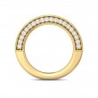 FlyerFit® 14K Yellow Gold Micropave Bead Set Wedding Band