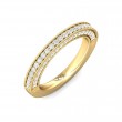 FlyerFit® 14K Yellow Gold Micropave Bead Set Wedding Band