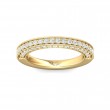 FlyerFit® 14K Yellow Gold Micropave Bead Set Wedding Band