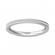 FlyerFit® 18K White Gold Micropave Bead Set Wedding Band