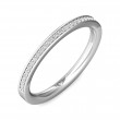 FlyerFit® 18K White Gold Micropave Bead Set Wedding Band