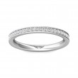 FlyerFit® 14K White Gold Micropave Bead Set Wedding Band