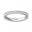 FlyerFit® 14K White Gold Micropave Bead Set Wedding Band