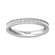 FlyerFit® 14K White Gold Micropave Bead Set Wedding Band