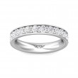 FlyerFit® Platinum Micropave Bead Set Wedding Band