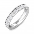 FlyerFit® Platinum Micropave Bead Set Wedding Band