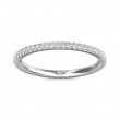 FlyerFit® 18K White Gold Micropave Cutdown Wedding Band