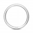 FlyerFit® 18K White Gold Micropave Cutdown Wedding Band