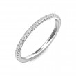 FlyerFit® 18K White Gold Micropave Cutdown Wedding Band